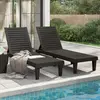 vidaXL Chaises longues 2 pcs noir 155x58x83 cm polypropylène