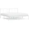 vidaXL Cadre de lit métal avec tête de lit blanc 183x213 cm