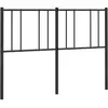 vidaXL Tête de lit métal noir 150 cm