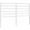vidaXL Tête de lit métal blanc 160 cm