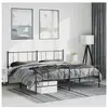 vidaXL Cadre de lit métal avec tête de lit/pied de lit noir 183x213 cm