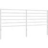vidaXL Tête de lit métal blanc 180 cm