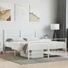 vidaXL Cadre de lit métal avec tête de lit/pied de lit blanc 120x190cm