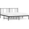 vidaXL Cadre de lit métal avec tête de lit noir 183x213 cm