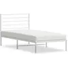 vidaXL Cadre de lit métal avec tête de lit blanc 120x200 cm
