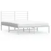 vidaXL Cadre de lit métal avec tête de lit blanc 160x200 cm