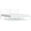 vidaXL Cadre de lit métal avec tête de lit blanc 183x213 cm