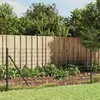 vidaXL Clôture en treillis métallique et ancrage anthracite 1,1x25 m