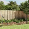 vidaXL Clôture en treillis métallique et ancrage anthracite 1x25 m