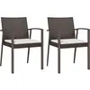 vidaXL Chaises de jardin coussins lot de 2 marron 56,5x57x83 cm rotin