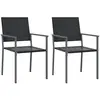 vidaXL Chaises de jardin lot de 2 noir 54x62,5x89 cm résine tressée
