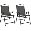 vidaXL Chaises de jardin pliables lot de 8 en acier et textilène