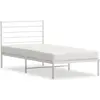 vidaXL Cadre de lit métal avec tête de lit blanc 80x200 cm