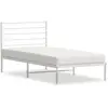 vidaXL Cadre de lit métal avec tête de lit blanc 90x190 cm