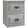 vidaXL Table de chevet murale sonoma gris 41,5x36x53 cm