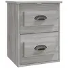 vidaXL Tables de chevet murales 2 pcs sonoma gris 41,5x36x53 cm