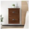 vidaXL Tables de chevet murales 2 pcs Chêne marron 41,5x36x53 cm