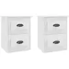 vidaXL Tables de chevet murales 2 pcs blanc 41,5x36x53 cm