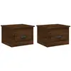 vidaXL Tables de chevet murales 2 pcs Chêne marron 41,5x36x28 cm