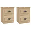vidaXL Tables de chevet murales 2 pcs chêne sonoma 41,5x36x53 cm