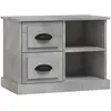 vidaXL Table de chevet gris béton 60x35,5x45 cm