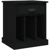 vidaXL Table de chevet noir 43x36x50 cm