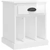 vidaXL Tables de chevet 2 pcs blanc brillant 43x36x50 cm