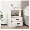 vidaXL Tables de chevet 2 pcs blanc brillant 43x36x60 cm