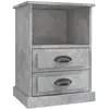 vidaXL Tables de chevet 2 pcs gris béton 43x36x60 cm