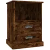 vidaXL Table de chevet chêne fumé 43x36x60 cm