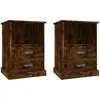 vidaXL Tables de chevet 2 pcs chêne fumé 43x36x60 cm