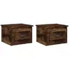 vidaXL Tables de chevet murales 2 pcs chêne fumé 41,5x36x28 cm