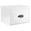 vidaXL Table de chevet murale blanc brillant 41,5x36x28 cm