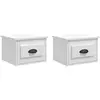 vidaXL Tables de chevet murales 2 pcs blanc brillant 41,5x36x28 cm