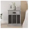 vidaXL Table de chevet gris béton 43x36x50 cm