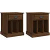 vidaXL Tables de chevet 2 pcs chêne marron 43x36x50 cm