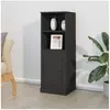 vidaXL Buffet haut noir 36x35,5x103,5 cm bois d'ingénierie
