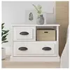 vidaXL Table de chevet blanc brillant 60x39x45 cm