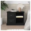 vidaXL Table de chevet noir 60x35,5x45 cm