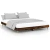 vidaXL Cadre de lit sans matelas chêne fumé 140x200 cm bois ingénierie