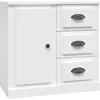vidaXL Buffet blanc 70x35,5x67,5 cm bois d'ingénierie