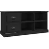 vidaXL Meuble TV noir 102x35,5x47,5 cm bois d'ingénierie