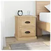 vidaXL Tables de chevet 2pcs chêne sonoma 39x39x47,5cm bois ingénierie