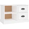 vidaXL Meuble TV blanc 73x35,5x47,5 cm bois d'ingénierie