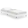 vidaXL Cadre de lit blanc brillant 75x190 cm bois d'ingénierie