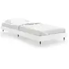 vidaXL Cadre de lit blanc brillant 90x190 cm bois d'ingénierie