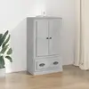 vidaXL Buffet haut gris béton 60x35,5x103,5 cm bois d'ingénierie