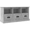 vidaXL Meuble TV gris béton 100x35x50 cm bois d'ingénierie