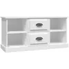 vidaXL Meuble TV blanc 99,5x35,5x48 cm bois d'ingénierie