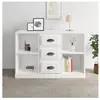 vidaXL Buffet blanc brillant 104,5x35,5x67,5 cm bois d'ingénierie